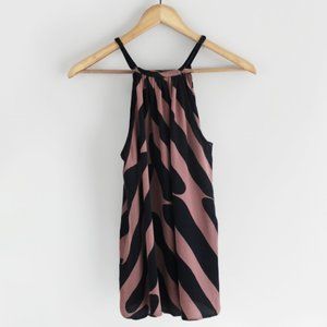 Loft Abstract Halter Blouse